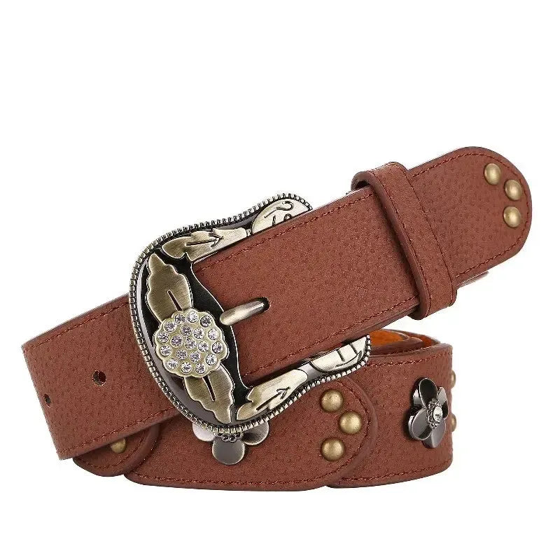 Ceinture western pour femme mode rétro décorative